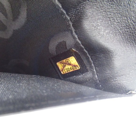 CHANEL Coco Mark Zip Long Wallet Bi-fold Leather Black - Picture 8 of 11